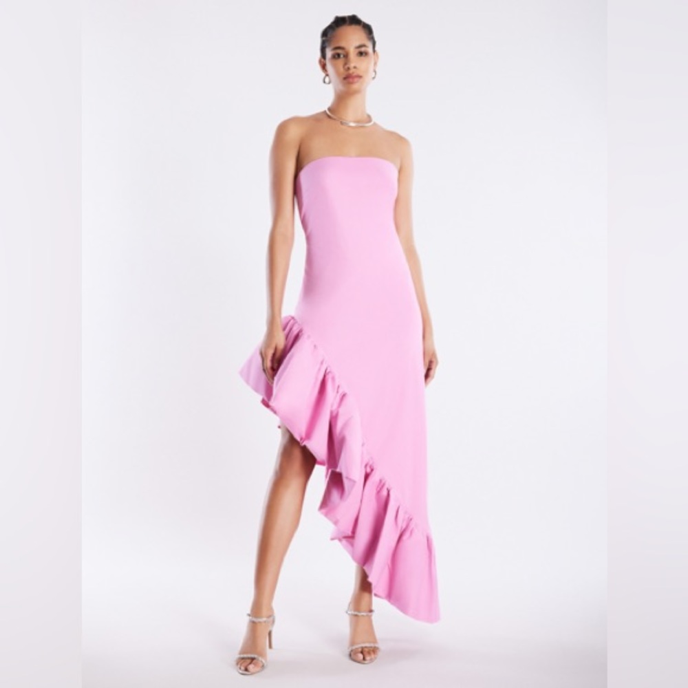BCBG Alba Strapless Dress - FUCHSIA